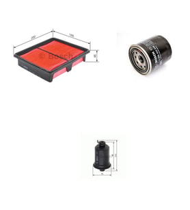Bosch Filtre Bakım Seti Honda Cıvıc 1.6 Klimasız 1996-2001 Hava + Yağ f. + Yakıt Filtre Bosch