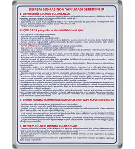 Deprem Sonrasında Yapılması Gerekenler 50X70 Al.Çerçeve