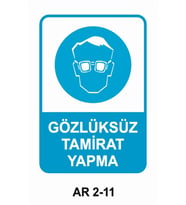 İŞ GÜVENLİĞİ UYARI LEVHASI 1 ADET PVC 21 X 29CM