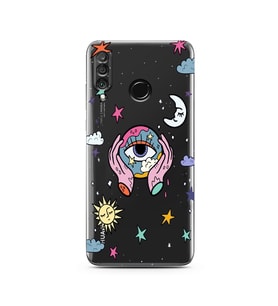 Huawei P30 Lite Uyumlu Baskılı Yumuşak Silikon Şeffaf Telefon Kılıfı