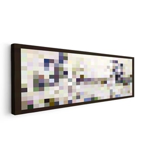 Yatay Panoramik Kanvas Tablo Bonjour Monsieur Courbet Piksel Minecraft Tablosu Ev Ofis Salon Dekoru