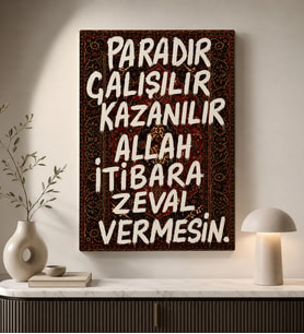 BK Gift Vintage Klasik Sanat Esprili Sözlü Dekoratif Kanvas Tablo - 38
