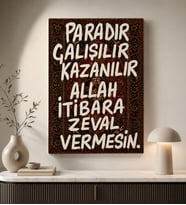 BK Gift Vintage Klasik Sanat Esprili Sözlü Dekoratif Kanvas Tablo - 38