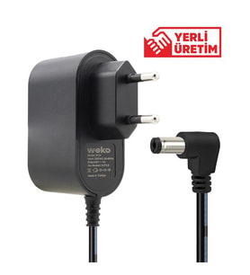 Weko 9 Volt 1 Amper 5.5*2.5 Uçlu Priz Tipi Adaptör