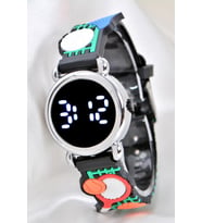 Çocuk Kol Saati Tenis Raket Desenli (04-09 Yaş) Led Ekran Silikon Kordon ST-3041