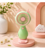 Sevimli Mini El Fanı USB Şarjlı Taşınabilir Sessiz Masaüstü Fan Kawaii Tasarım Yazlık Fan