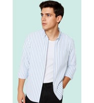 Erkek Regular Fit Çizgili Oxford Gömlek Günlük Kullanım İçin Mükemmel Seçim Modern Tasarım (Çok Renkli)
