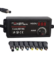 Ayarlı Göstergeli Adaptör Çok Uçlu 3-12 Volt 5 Amper 18746