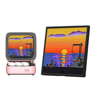 Divoom Ditoo Pro Pembe Bluetooth Hoparlör ve Pixoo-64 Led Ekran Seti