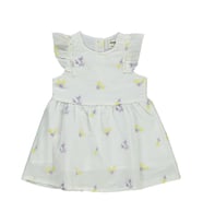Civil Baby Çiçek Nakışlı 6-18 Ay Elbise - Ekru