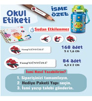 Okul Etiketi Kalem Defter Etiketi Örümcek Adam Temalı Özel İsim Yazılabilen Etiket - 252Adet