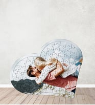 Kişiye Özel Fotoğraflı Kalp Puzzle