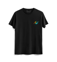 Satürn Dijital Baskılı  Siyah Tshirt