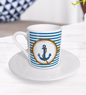 BK Gift Çapa Tasarımlı Türk Kahvesi Fincanı-2