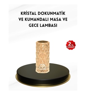 Mey İthalat® Kristal Tasarımlı RGB LED Gece Lambası – Kumandalı, Renk Değiştiren Dekoratif Işık