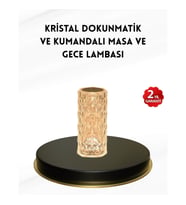 Mey İthalat® Kristal Tasarımlı RGB LED Gece Lambası – Kumandalı, Renk Değiştiren Dekoratif Işık