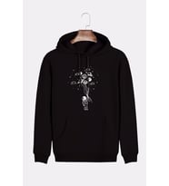 Unisex Siyah Kapüşonlu Paraşüt Baskılı Slim Fit Kanguru Cepli Sweatshirt 21K-5200180 Siyah