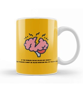 Stress Awareness Month Kupa Bardak Porselen