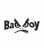 Badboy Kötü Çocuk Sticker Siyah  20x10 CM (Siyah-Siyah)