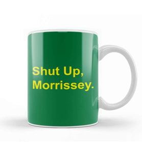 Yellow Text Shut Up Morrissey Kupa Bardak Porselen