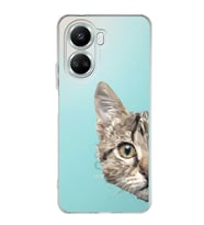 Huawei Nova 10 Se Uyumlu Kapak Catface Tasarımlı Şeffaf Silikon Kılıf
