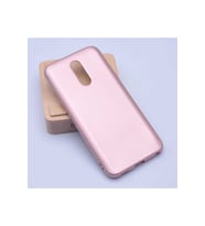 LG Q7 Uyumlu Kılıf Zore Premier Silikon Kapak (Rose Gold Altın)