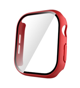 Apple Watch 10 42mm Uyumlu Sert PC Kasa ve Ekran Koruyucu Zore Watch Gard 35 (Kırmızı)
