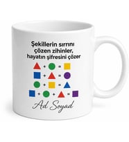 Resfebe Çözenlere Görsel Zeka Şekillerin Sırrı Esprili Seramik Kupa Bardak Hediye