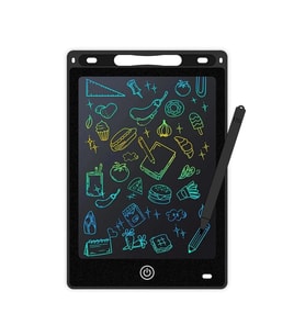 12 Inc Renkli Lcd Grafik Dijital Kalemli Çizim Tableti Yazı Tahta Not Yazma Eğitim Tableti Siyah