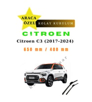 Citroen C3 (2017-2024) Araca Özel Sİlecek Ön İki