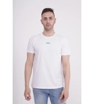 The Socks Company 23SCTS225U Kaykay Nakışlı Bisiklet Yaka Beyaz Tshirt