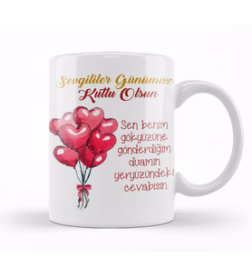 Sevgililer Günü Sevgiliye Hediye 0216 Kupa Bardak Porselen