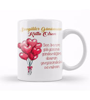 Sevgililer Günü Sevgiliye Hediye 0216 Kupa Bardak Porselen