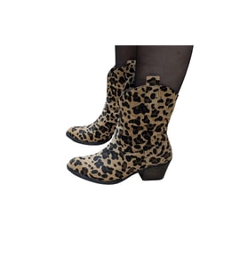 Padera Leopar Desenli Kadın Kovboy Botu - Padera - LEOPAR  - 39