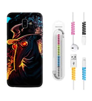 Samsung J6 Plus J7 Prime J7 Pro M20 Kılıf Kablo Koruma Spiral Silikon Karga 1616