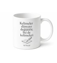 Dünya Reklam Günü Hediye Kopya Yazarlara Özel Tasarım Baskılı Porselen Kupa Bardak