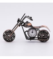 Kişiye Özel Metal Motosiklet Tasarımlı Analog Masa Saati - Dekoratif Motorcu Masa Süsü