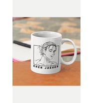 Attack on Titan Eren Jaeger Kupa Bardak (Beyaz)
