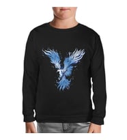 Blue Phoenix Bird Siyah Çocuk Sweatshirt