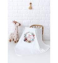 Pia Baby Premium %100 Pamuk Çift Kat Penye Bebek Battaniyesi 80x80 cm 5067-11 (Krem)