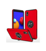 Durukar® Samsung Galaxy A01 Core Kılıf Elit Yüzüklü Kapak - Kırmızı