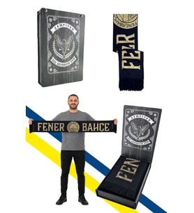 UNISEX GOLD FENERBAHÇE DOKUMA ATKI LAZER KUTU HEDİYELİ