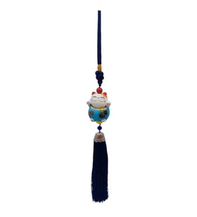Feng Shui Maneki Neko Şans Kedisi Mavi No.1 (Karışık)