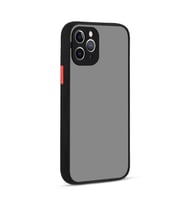 Apple iPhone 11 Pro Kılıf Zore Hux Düğme ve Kapak Zıt Renk Kılıf (Siyah)