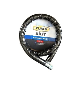 Yuma Ym-752 Motorsiklet Kilidi Anahtarlı Körüklü Siyah ( Boy : 120Cm-Çap : 22Mm )