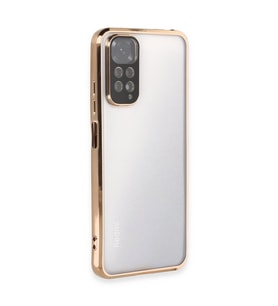 Xiaomi Redmi Note 11 Kılıf Kamera Korumalı Lensli Silikon - Gold