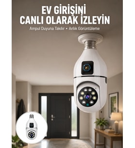 1080P WiFi Ampul Güvenlik Kamerası – Gece Görüş & Uzaktan Erişim Yeni Nesil