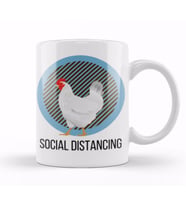 Social Distancing World Champion Bird Flu Pandemic Kupa Bardak Porselen