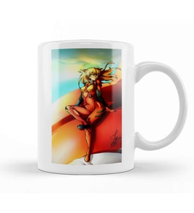 Neon Genesis Evangelion Asuka on Eva Kupa Bardak Porselen