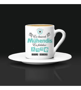 Mühendis Annelere Hediye Türk Kahvesi Fincanı